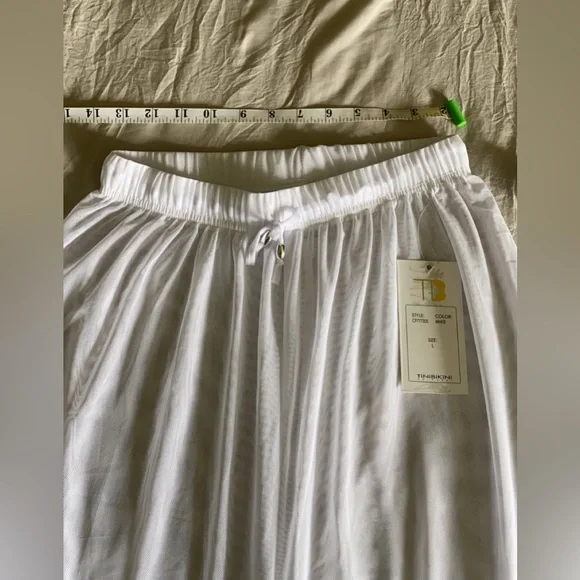 New White sheer beachwear pants - Picture 5 of 6